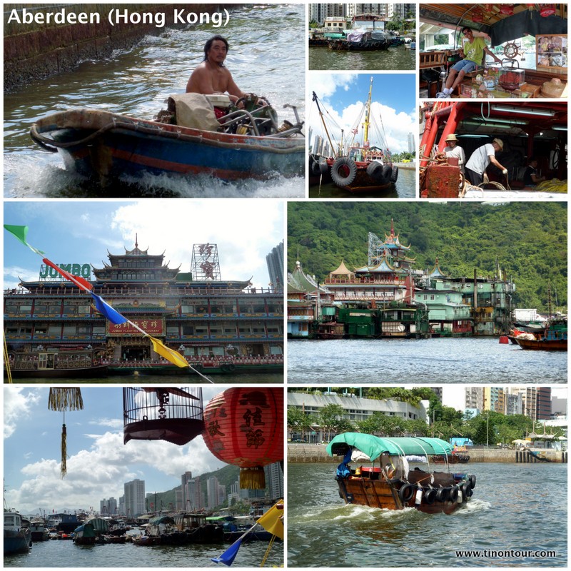 Impressionen von der schwimmenden Stadt Aberdeen in Hong Kong